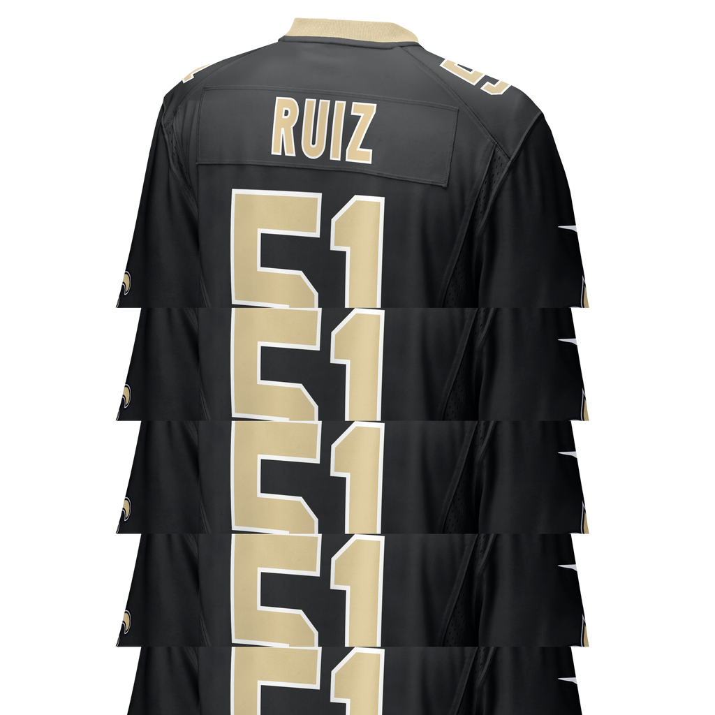 Men's New Orleans Saints Cesar Ruiz Nike Black Player Game Jersey