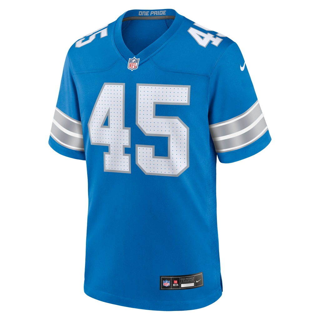 Men's Detroit Lions Devin White Nike Blue Team Game Jersey