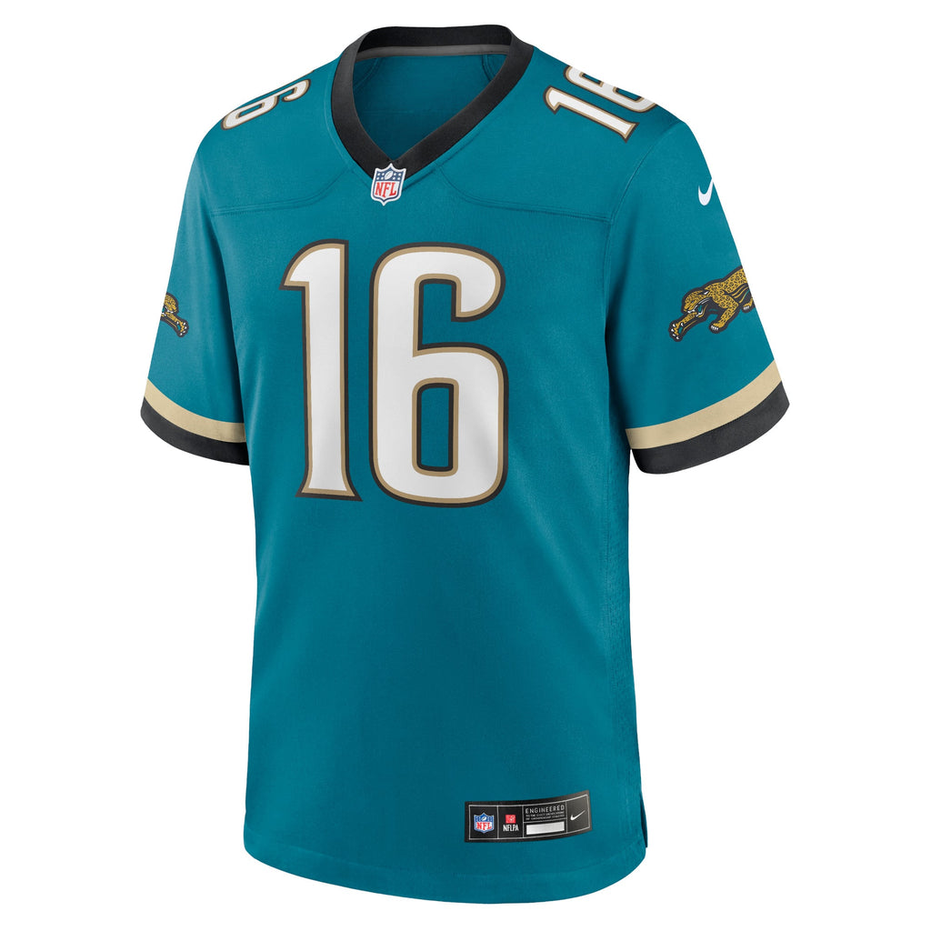 Men's Jacksonville Jaguars Trevor Lawrence Nike Teal Prowler Throwback Player Game Jersey