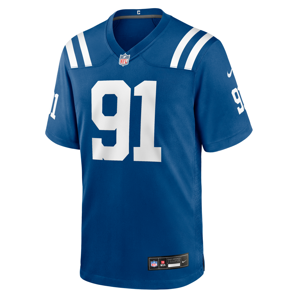 Men's Indianapolis Colts JT Tuimoloau Nike  Royal Team Game Jersey