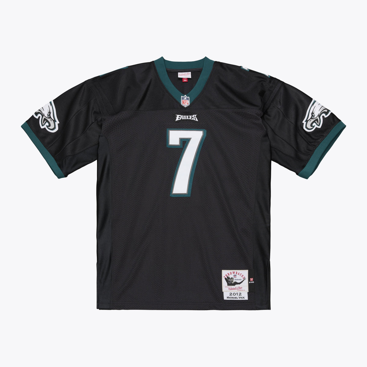 Men's Philadelphia Eagles Michael Vick Mitchell & Ness Black 2012 Authentic Throwback Jersey