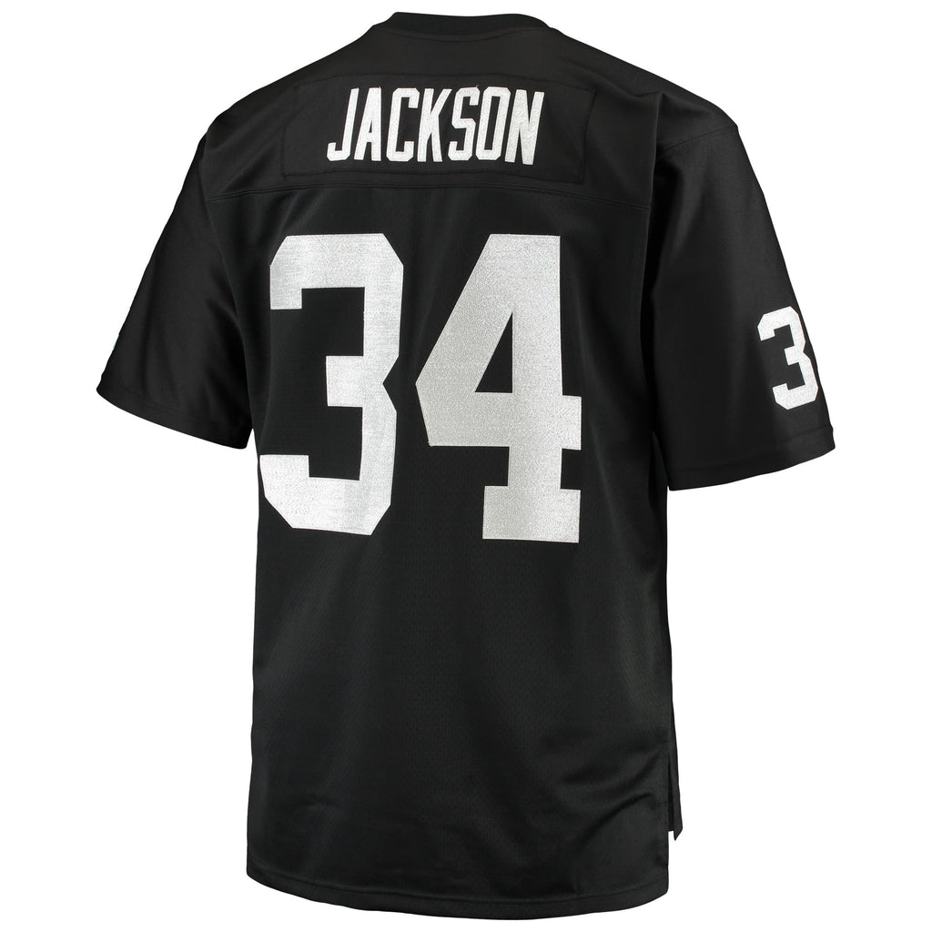 Men's Las Vegas Raiders Bo Jackson Mitchell & Ness White Big & Tall 1988 Retired Player Replica Jersey