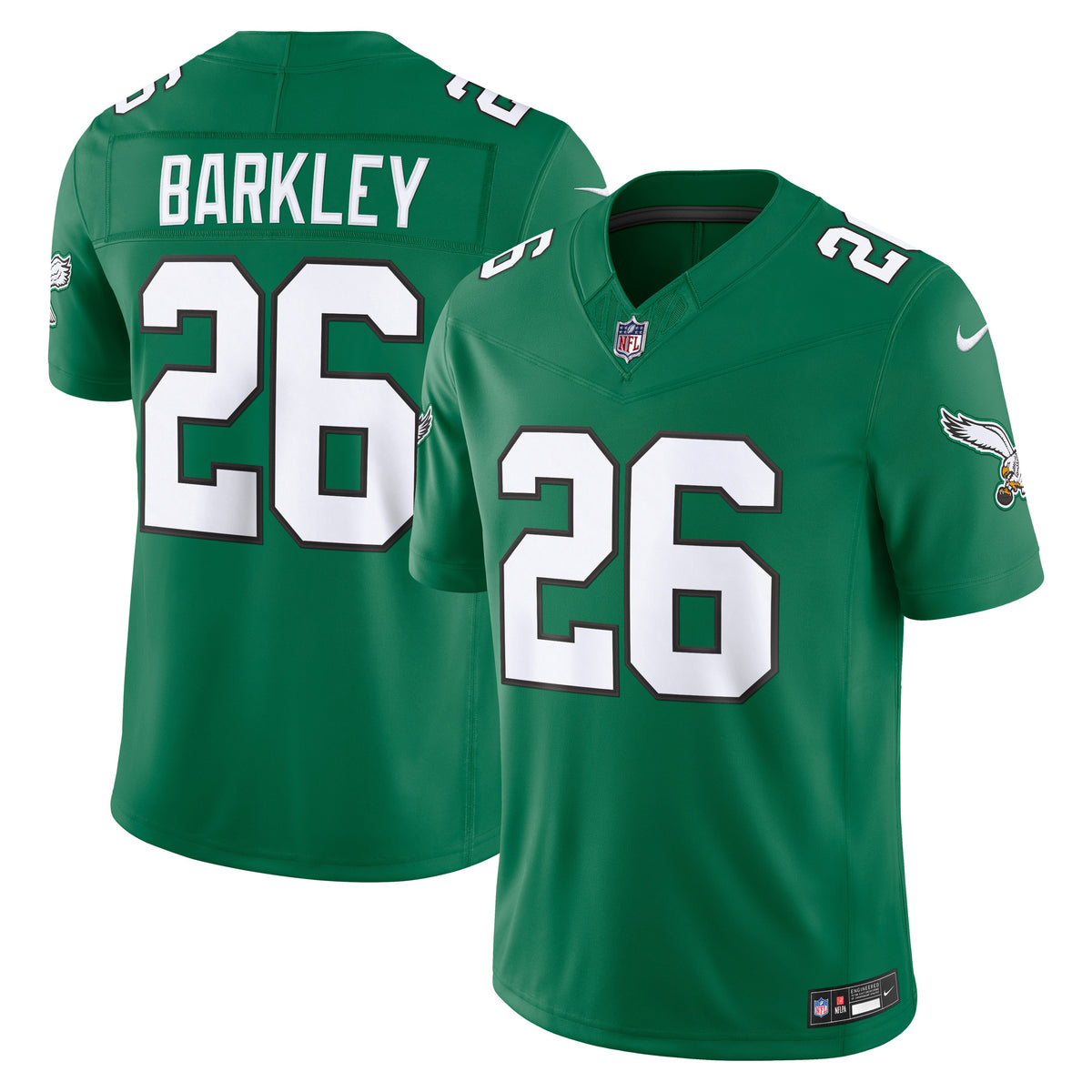Men's Philadelphia Eagles Saquon Barkley Nike Kelly Green Alternate Vapor F.U.S.E. Stitched Limited Jersey