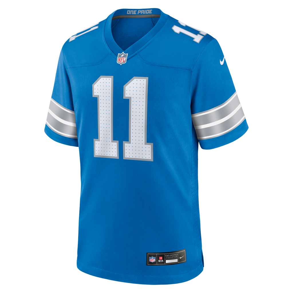 Men's Detroit Lions Damone Clark Nike  Blue Team Game Jersey