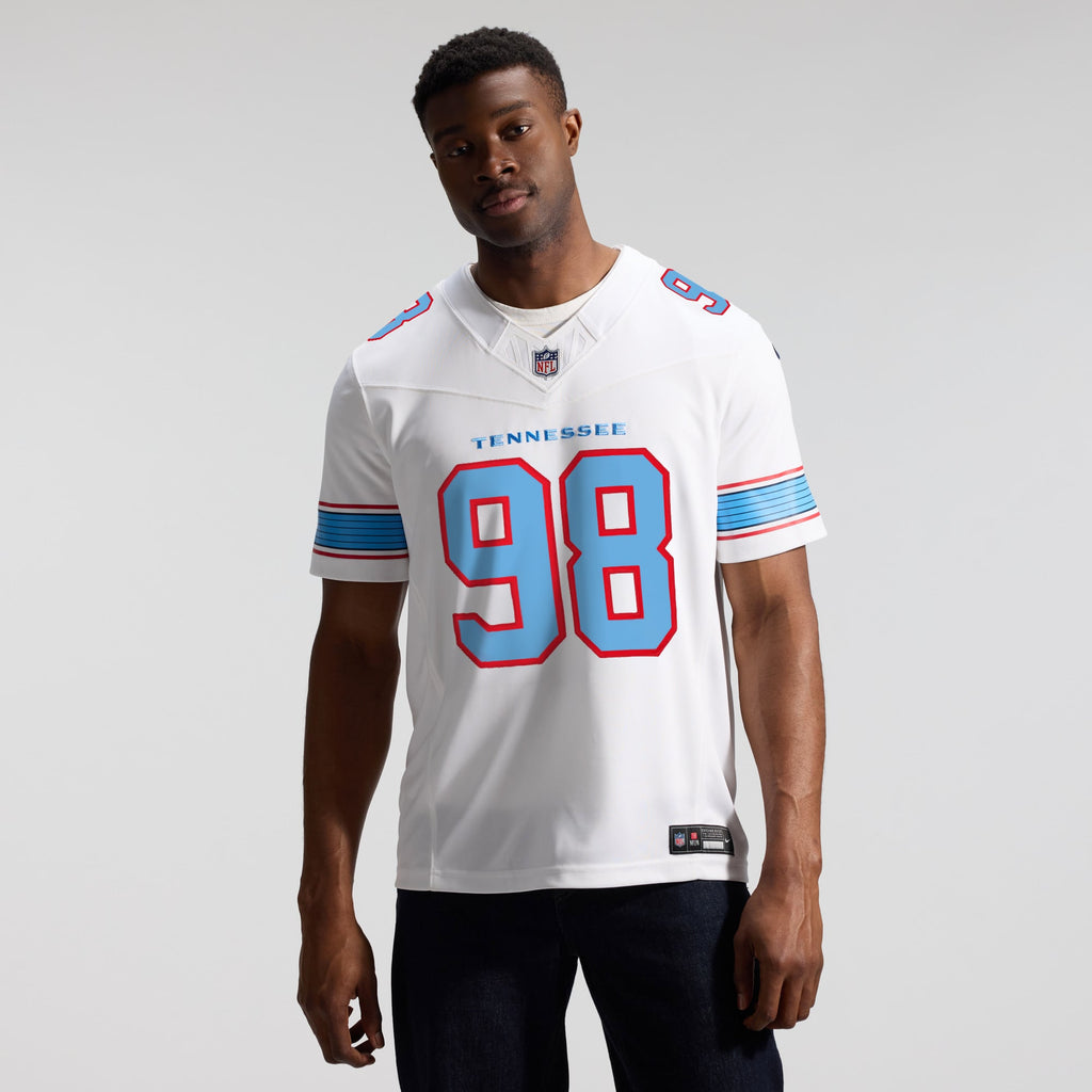 Men's Tennessee Titans Jeffery Simmons Nike White Vapor F.U.S.E. Stitched Limited Jersey