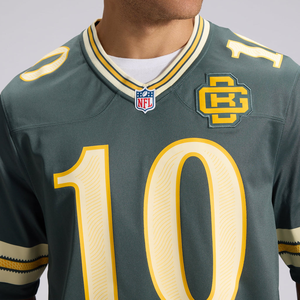 Men's Green Bay Packers Jordan Love Nike Green 2026 Rivalries Collection Game Jersey
