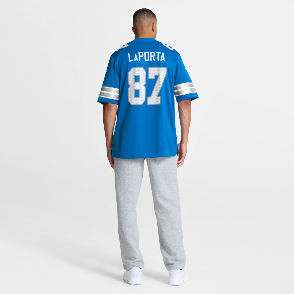 Men's Detroit Lions Sam LaPorta Nike Blue Game Jersey
