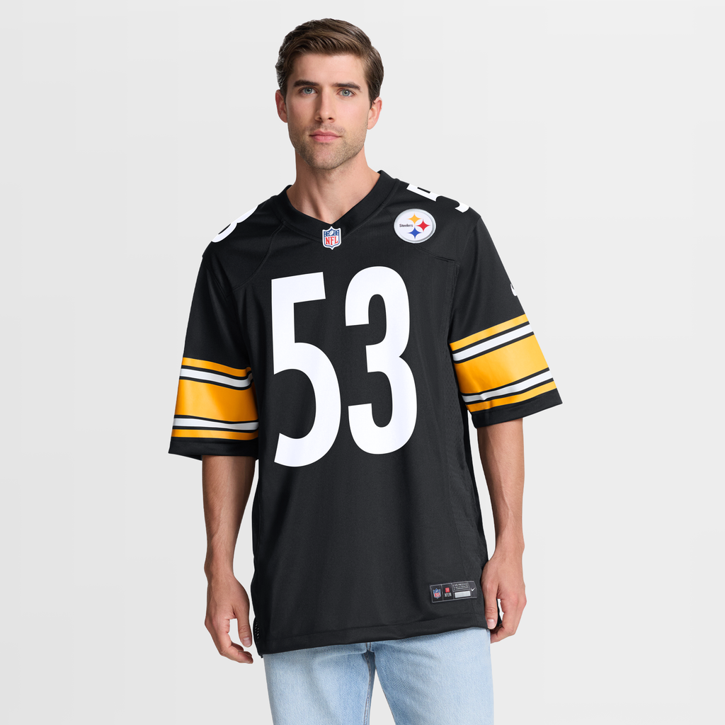 Men's Pittsburgh Steelers JaWhaun Bentley Nike  Black Team Game Jersey