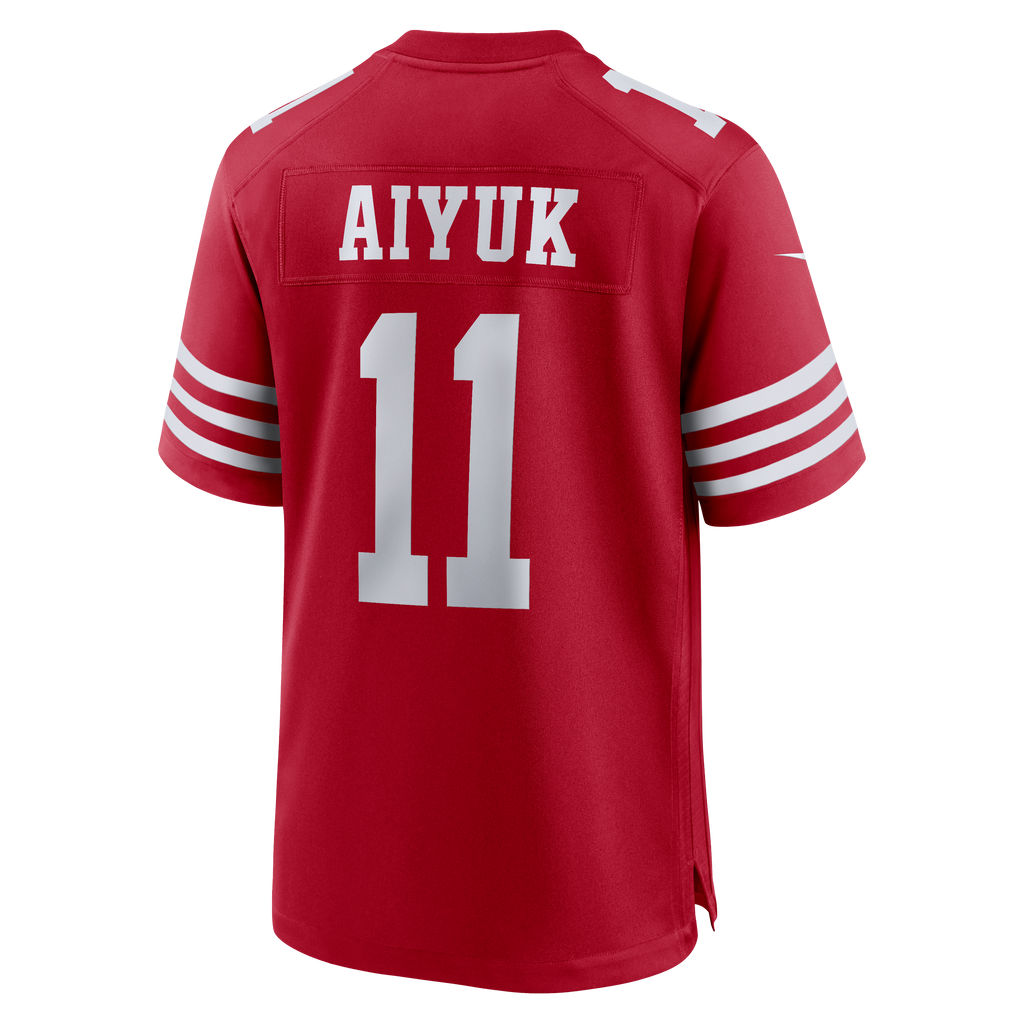 Men's San Francisco 49ers Brandon Aiyuk Nike Scarlet Game Player Jersey
