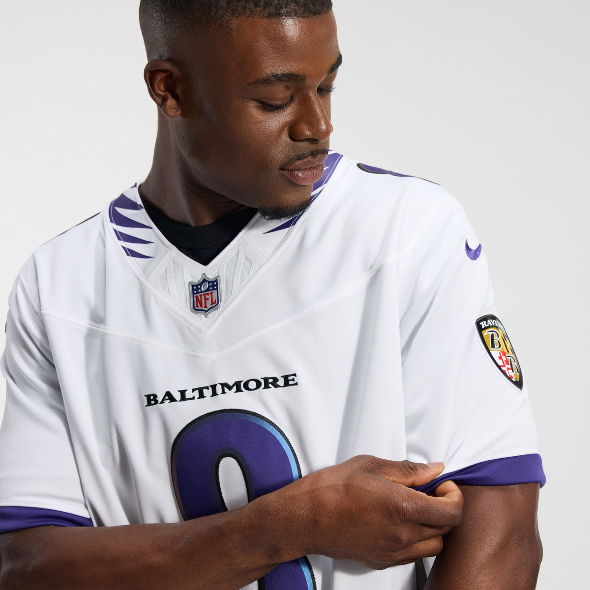 Men's Baltimore Ravens Lamar Jackson Nike Black Alternate Alternate Vapor F.U.S.E. Stitched Limited Jersey