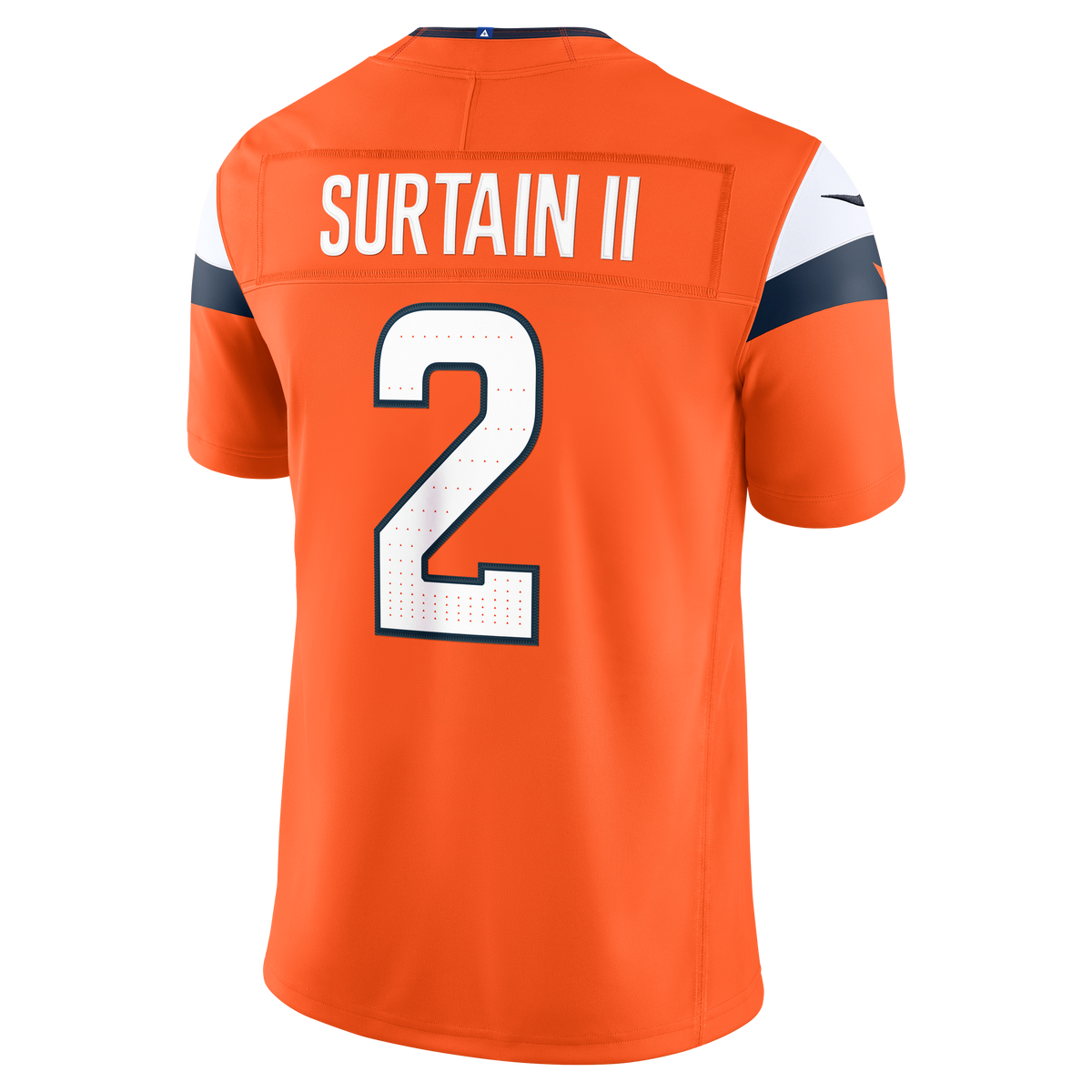 Men's Denver Broncos Pat Surtain II Nike Navy Alternate Vapor F.U.S.E. Stitched Limited Jersey