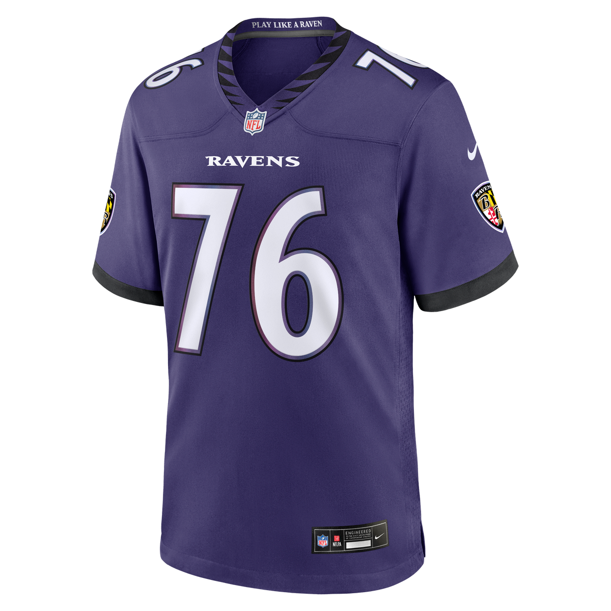 Men's Baltimore Ravens Carson Vinson Nike Purple Team Game Jersey