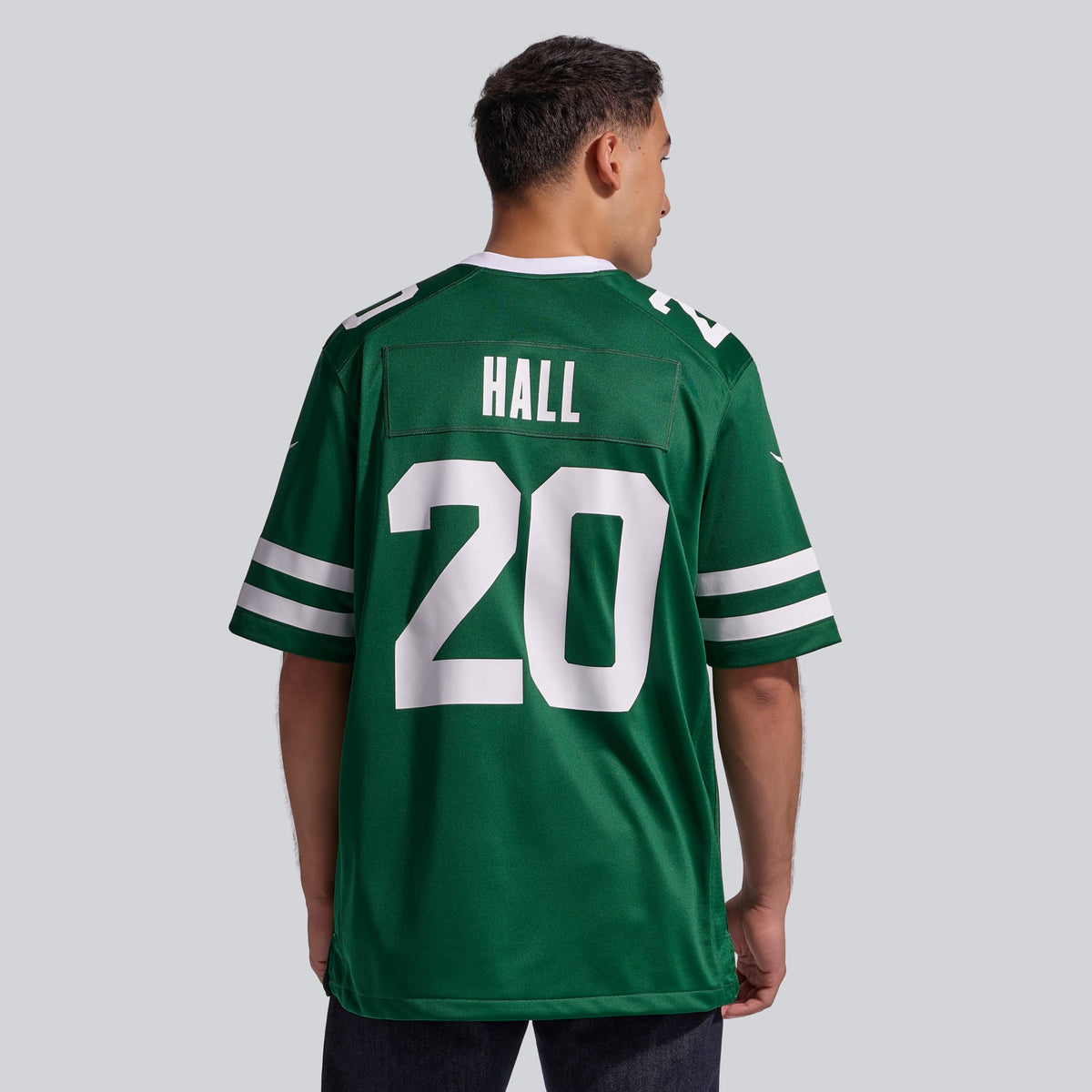 Men's New York Jets Breece Hall Nike Legacy Black Alternate Game Jersey