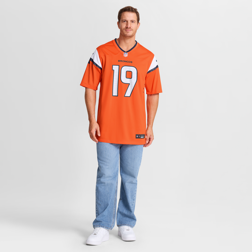 Men's Denver Broncos Marvin Mims Jr Nike  Orange Team Game Jersey