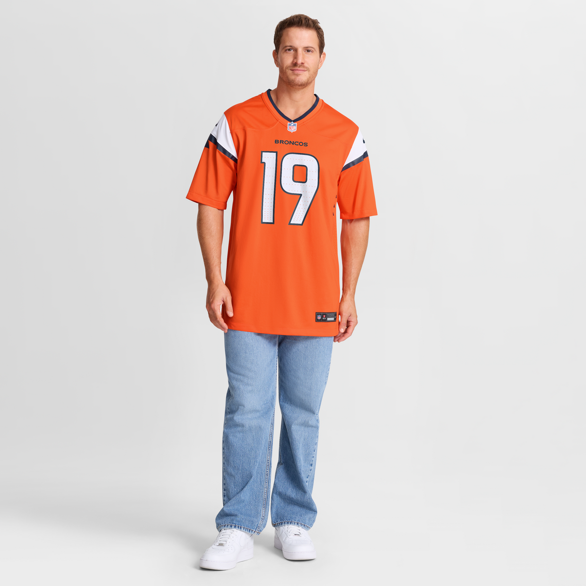 Men's Denver Broncos Marvin Mims Jr Nike  Orange Team Game Jersey