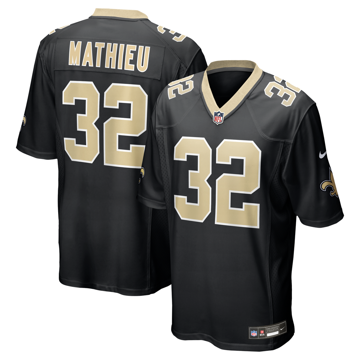 Men's New Orleans Saints Tyrann Mathieu Nike White Game Jersey