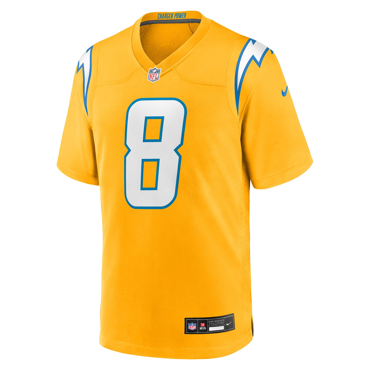 Men's Los Angeles Chargers Omarion Hampton Nike Powder Blue Game Player Jersey