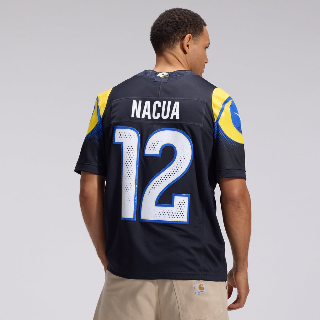 Men's Los Angeles Rams Puka Nacua Nike Dark Blue Rivalries Collection Stitched Limited Jersey