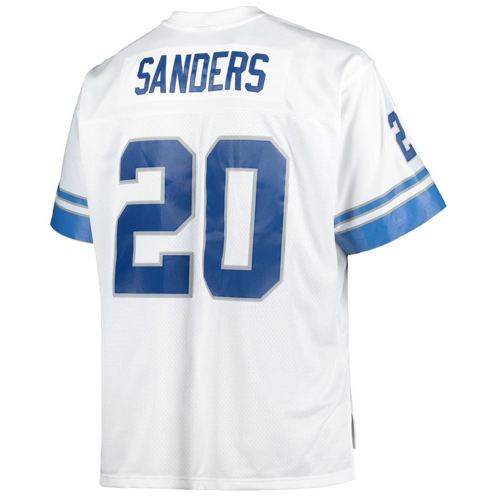 Men's Detroit Lions Barry Sanders Mitchell & Ness Blue Big & Tall 1996 Retired Player Replica Jersey