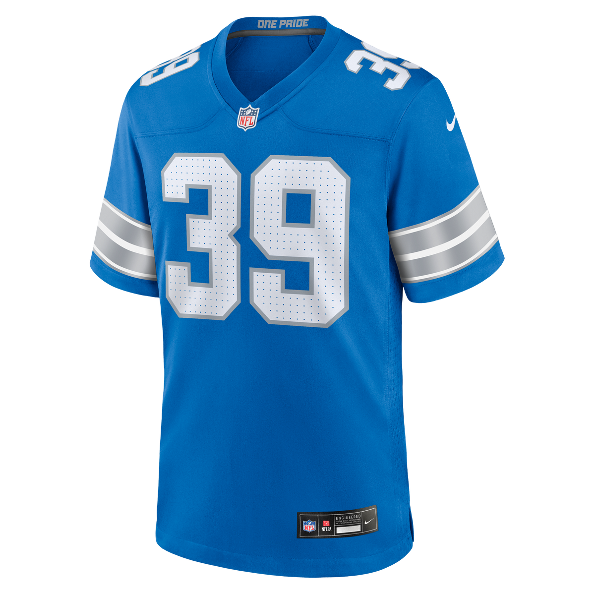 Men's Detroit Lions Jake Bates Nike  Blue Team Game Jersey