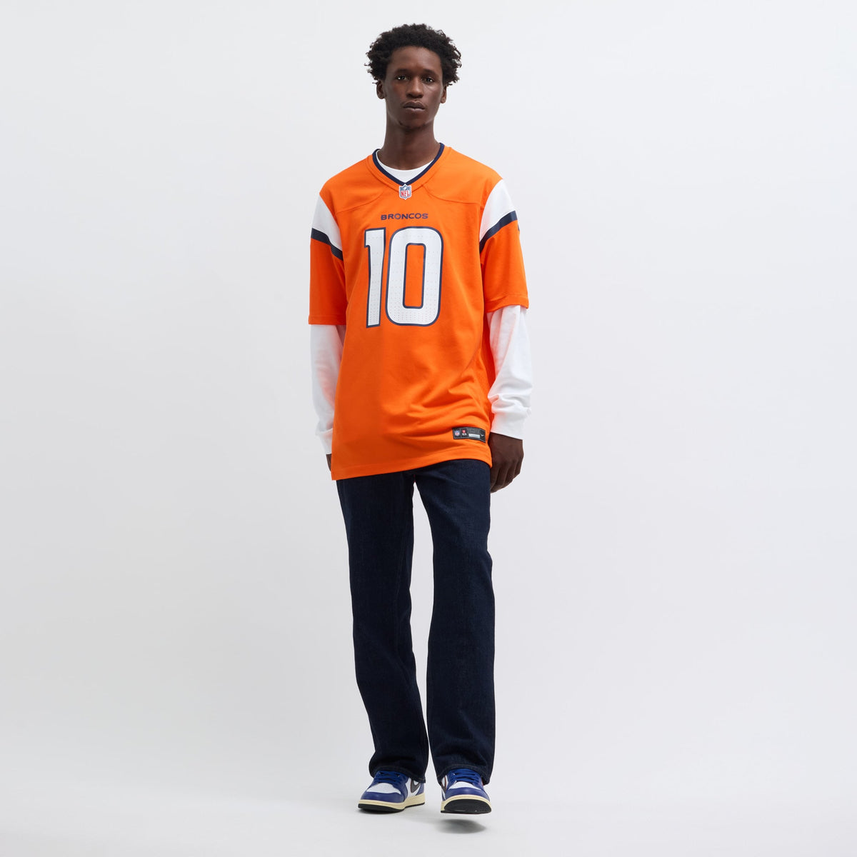 Men's Denver Broncos Bo Nix Nike  Navy Alternate Game Jersey