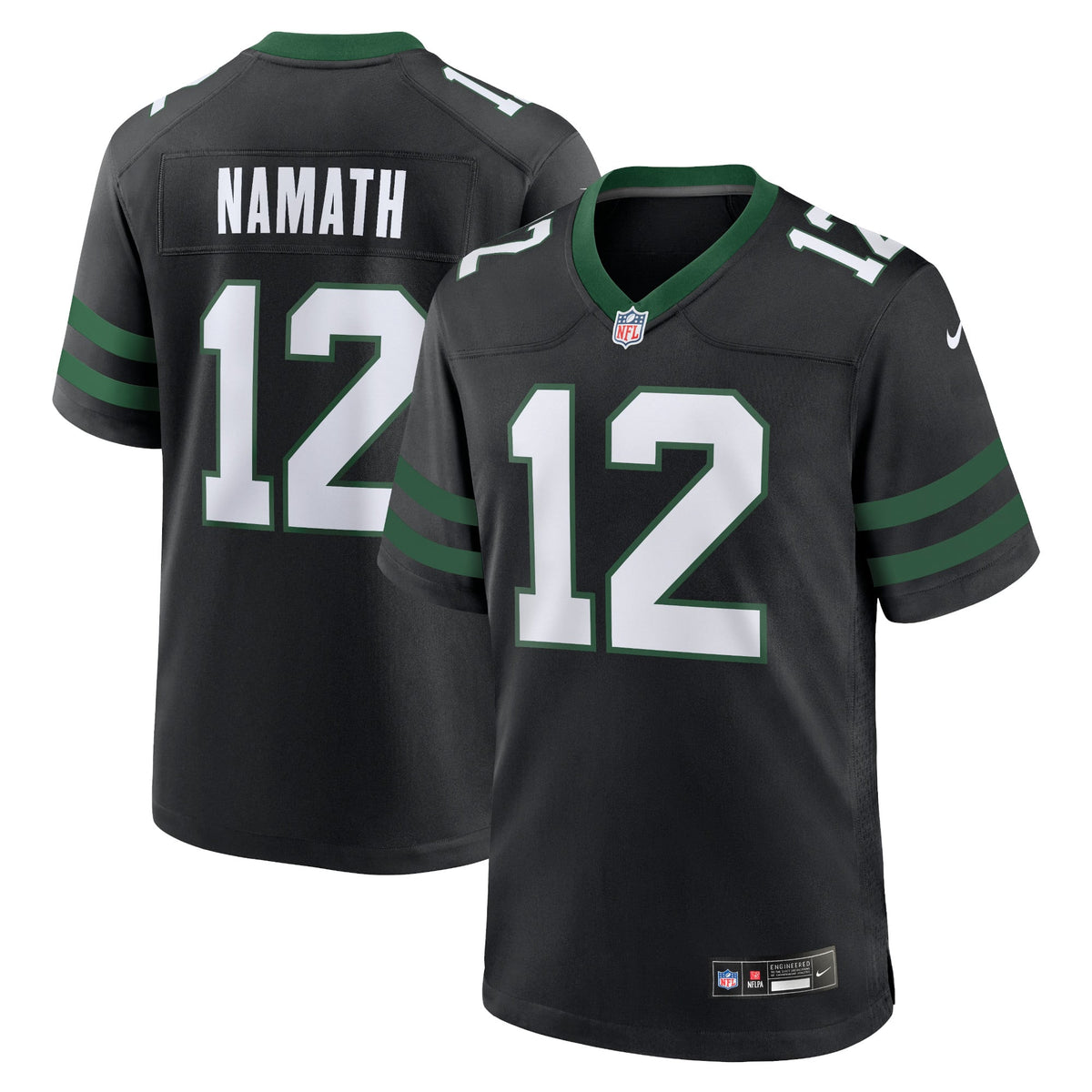 Men's New York Jets Joe Namath Nike Legacy Green Game Jersey
