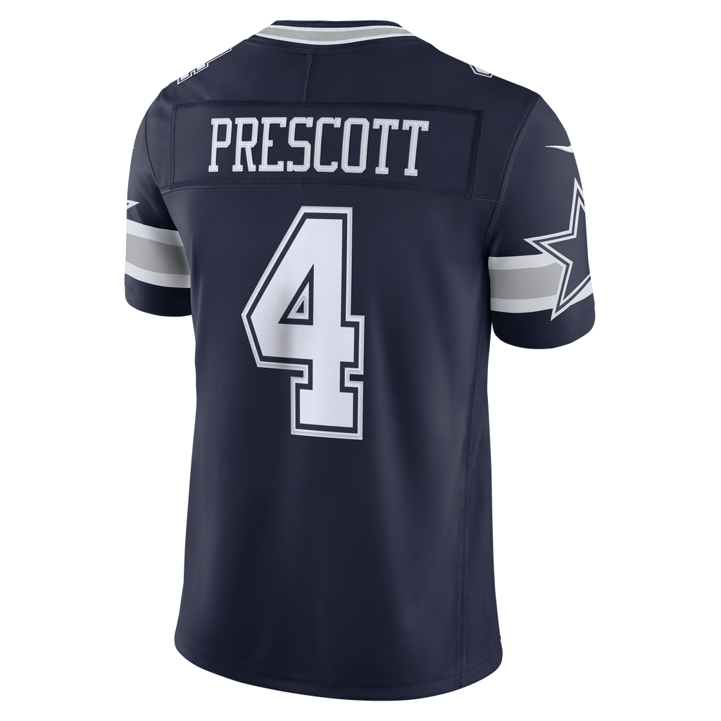 Men's Dallas Cowboys Dak Prescott Nike Navy Team Vapor F.U.S.E. Stitched Limited Jersey