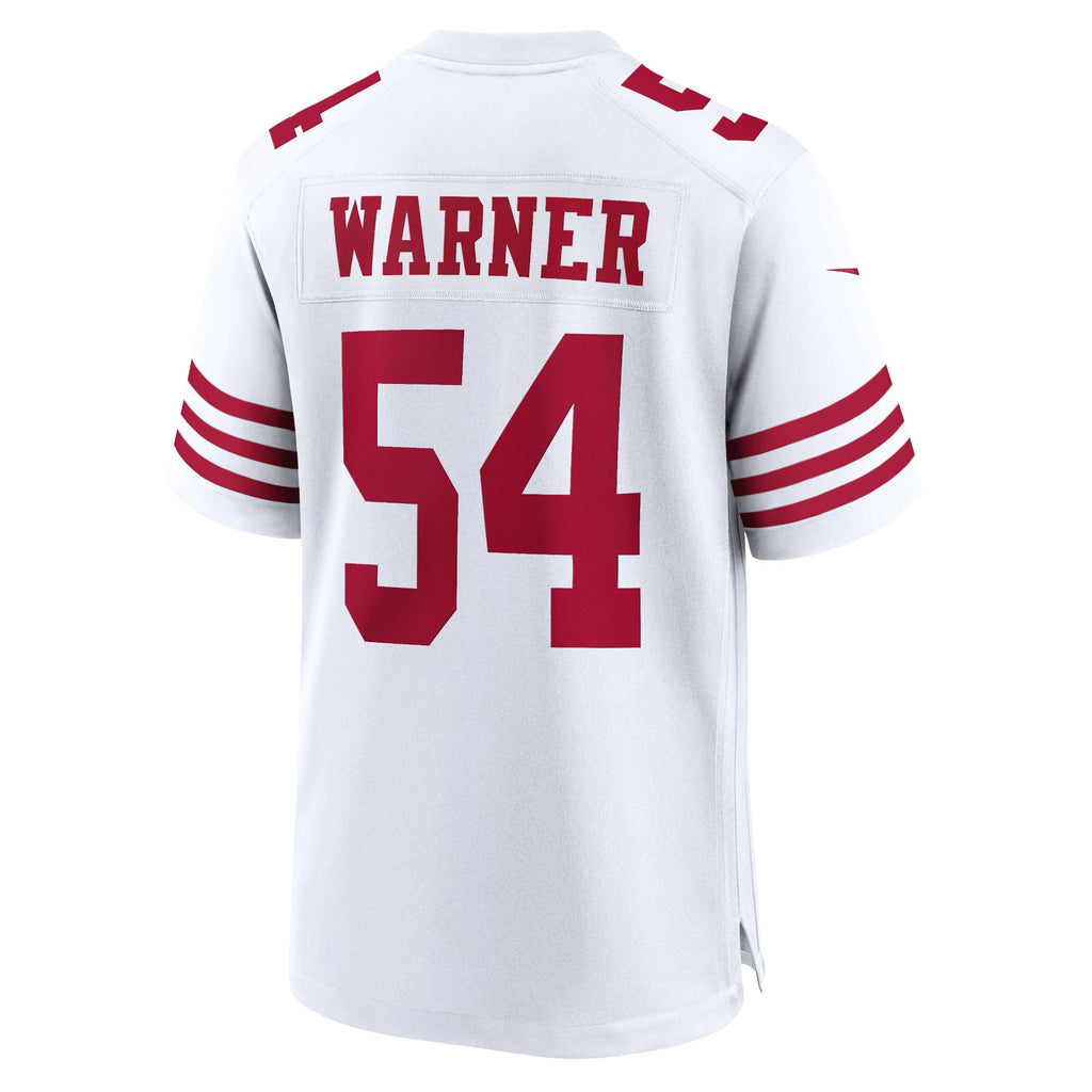 Men's San Francisco 49ers Fred Warner Nike Scarlet Team Game Player Jersey