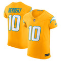 Men's Los Angeles Chargers Justin Herbert Nike Gold Alternate Vapor F.U.S.E. Elite Jersey