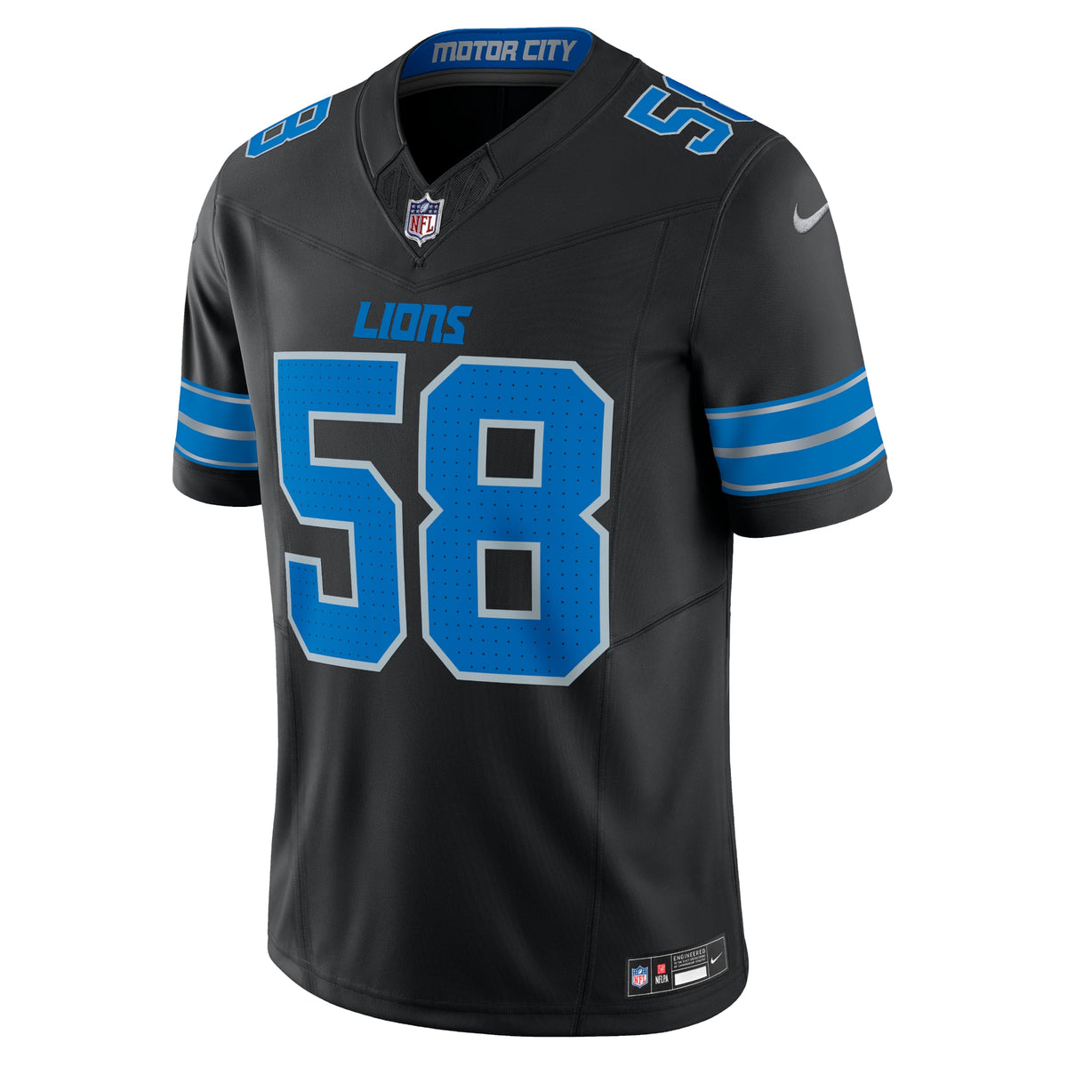 Men's Detroit Lions Penei Sewell Nike Black Vapor F.U.S.E. Alternate Limited Jersey