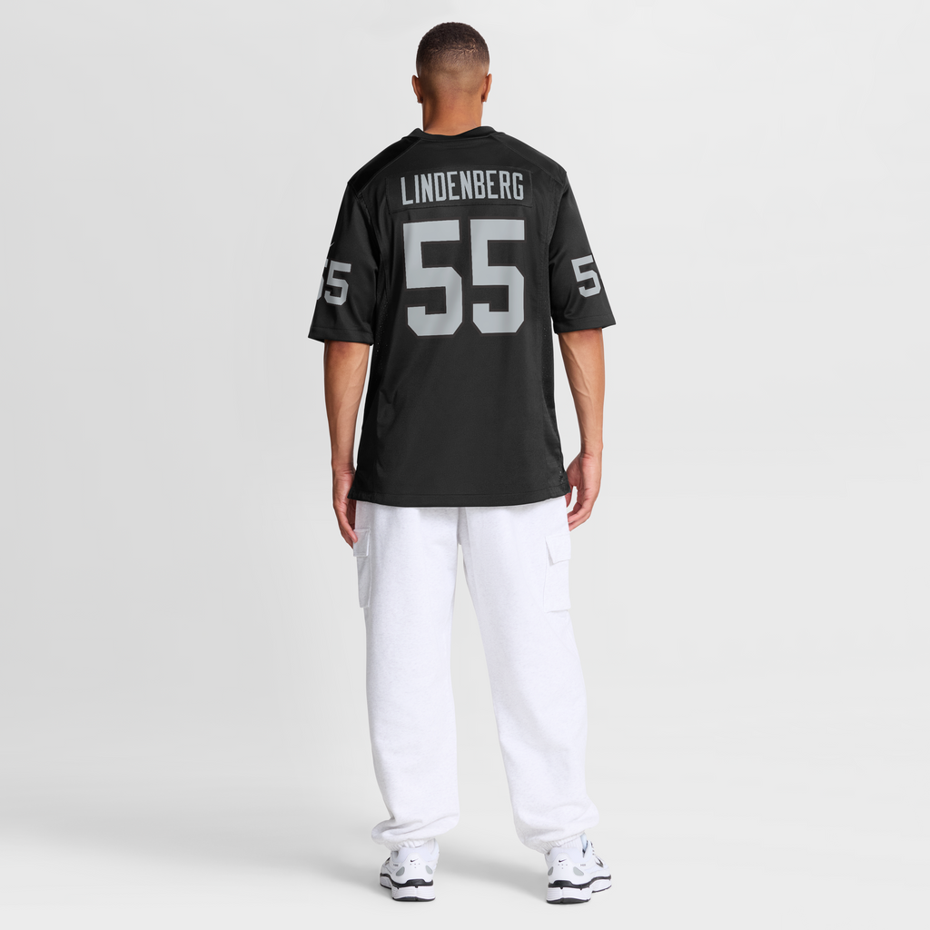 Men's Las Vegas Raiders Cody Lindenberg Nike  Black Team Game Jersey