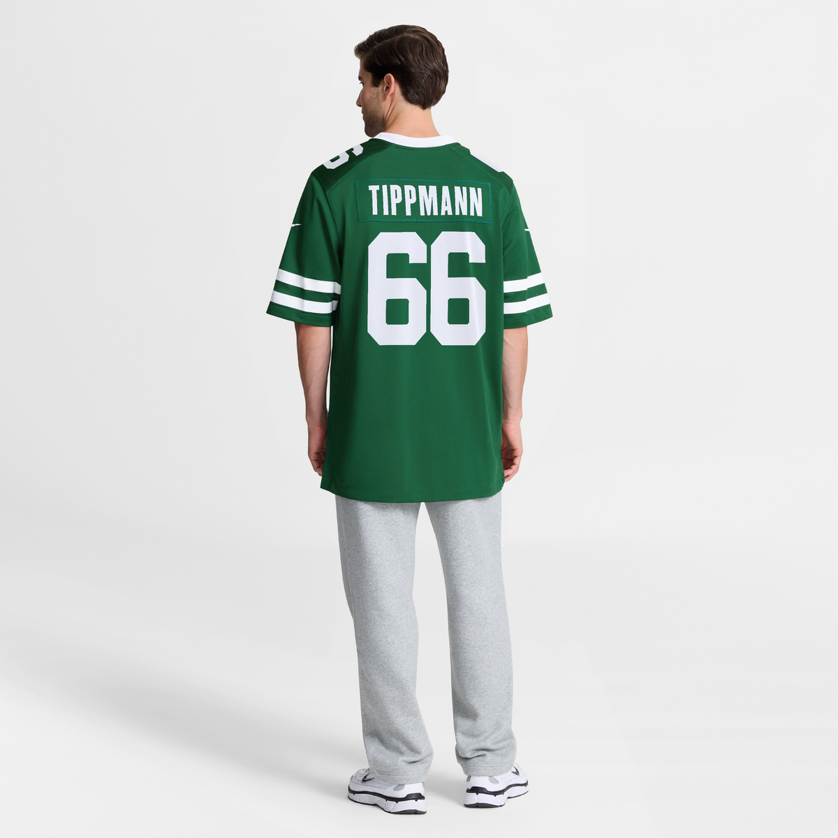 Men's New York Jets Joe Tippmann Nike Legacy Green Team Game Jersey