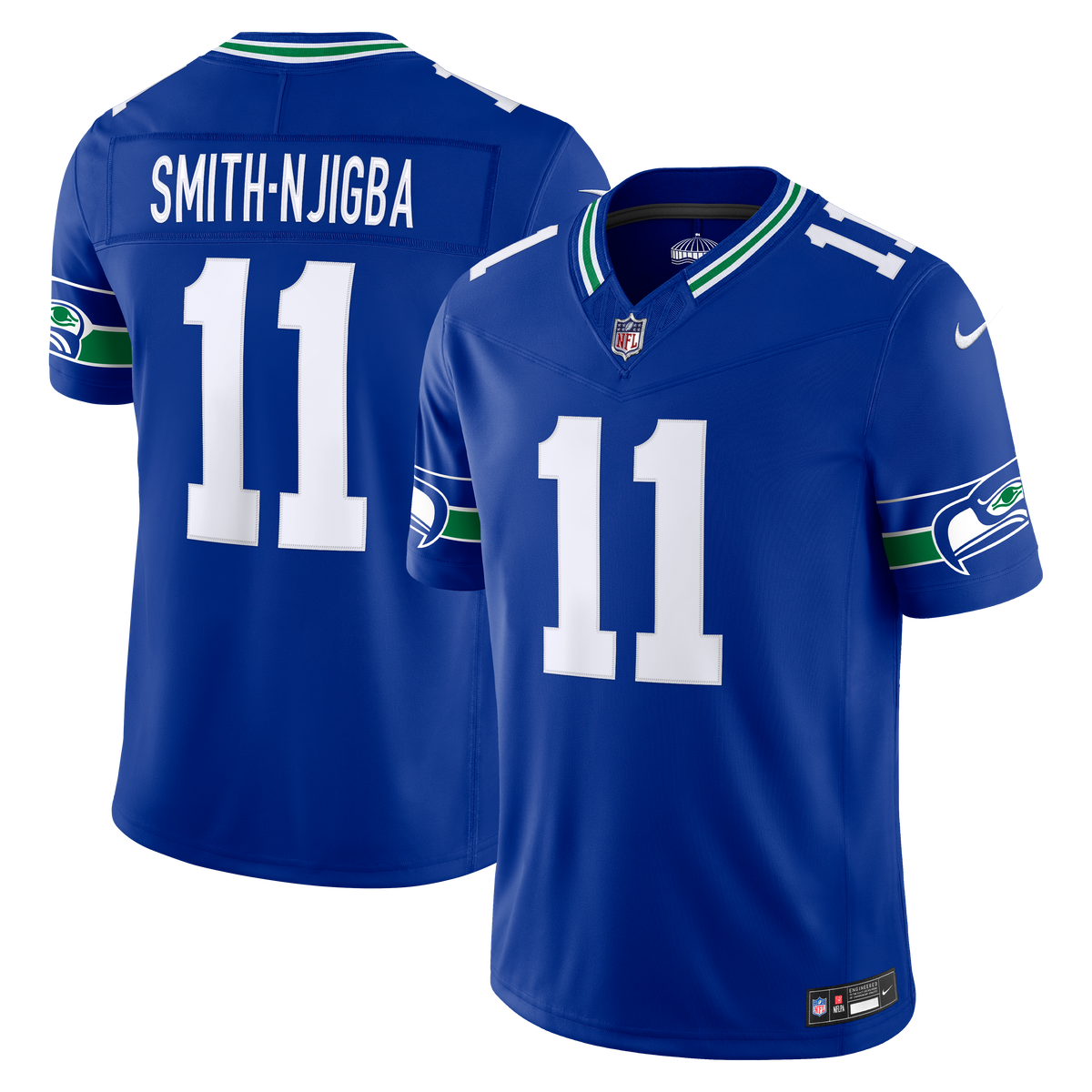 Men's Seattle Seahawks Jaxon Smith-Njigba Nike Royal Alternate Vapor F.U.S.E. Stitched Limited Jersey
