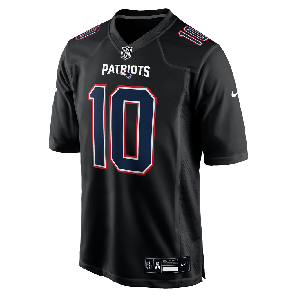 Men's New England Patriots Drake Maye Nike Carbon Black Game Jersey