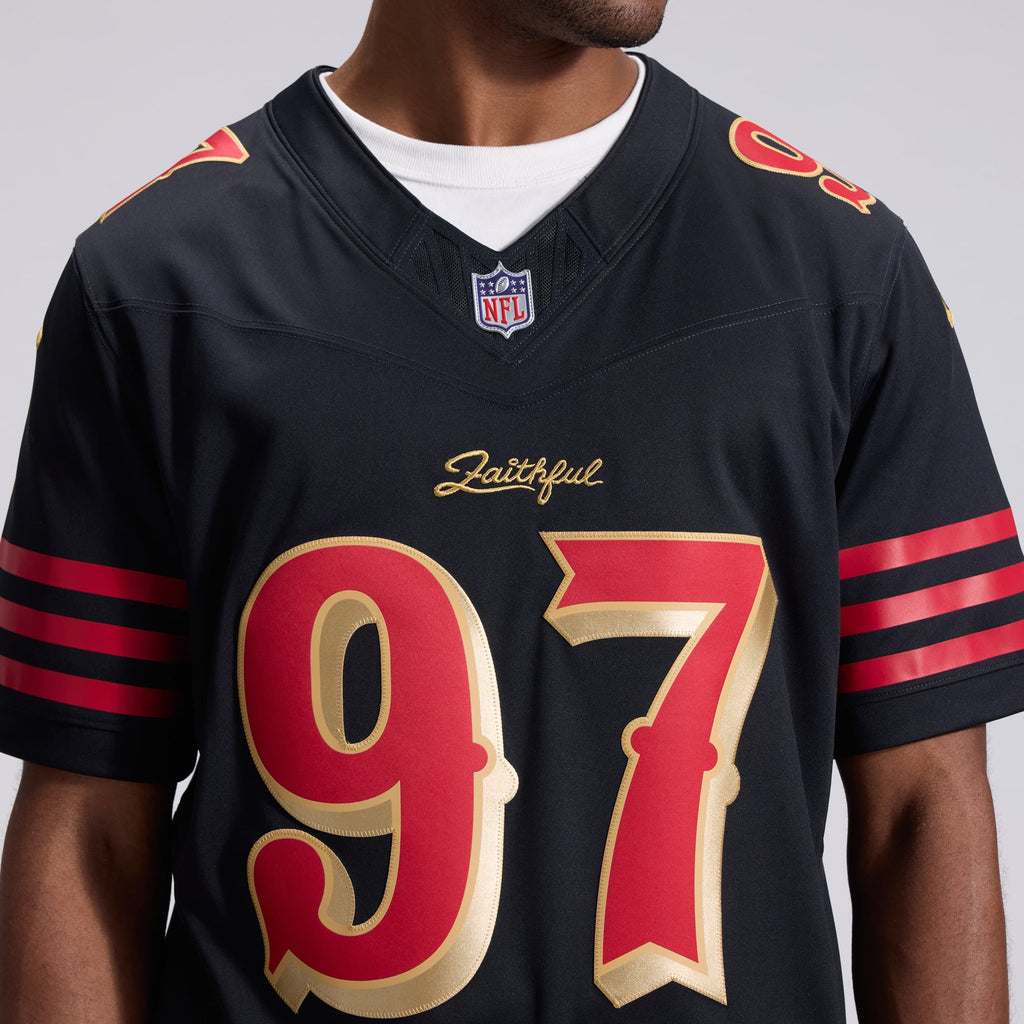 Men's San Francisco 49ers Nick Bosa Nike Black Rivalries Collection Stitched Limited Jersey