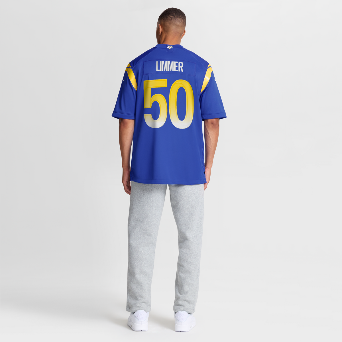 Men's Los Angeles Rams Beaux Limmer Nike  Royal Team Game Jersey