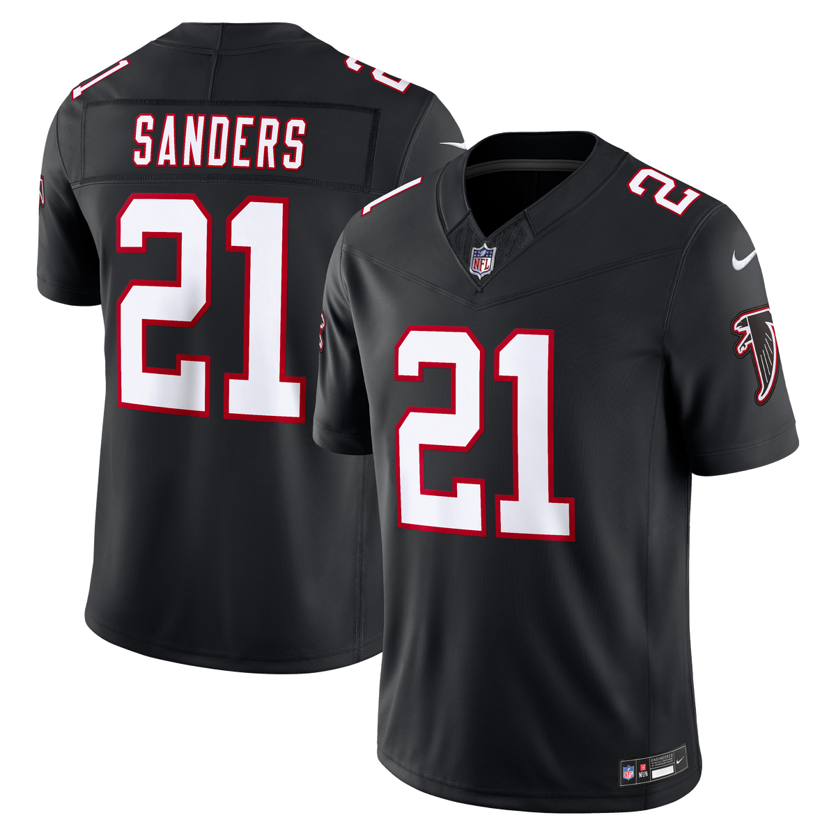 Men's Atlanta Falcons Deion Sanders Nike Red Team  Vapor F.U.S.E. Stitched Retired Limited Jersey