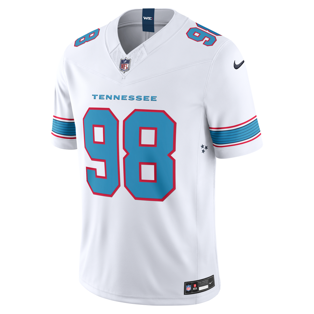 Men's Tennessee Titans Jeffery Simmons Nike White Vapor F.U.S.E. Stitched Limited Jersey