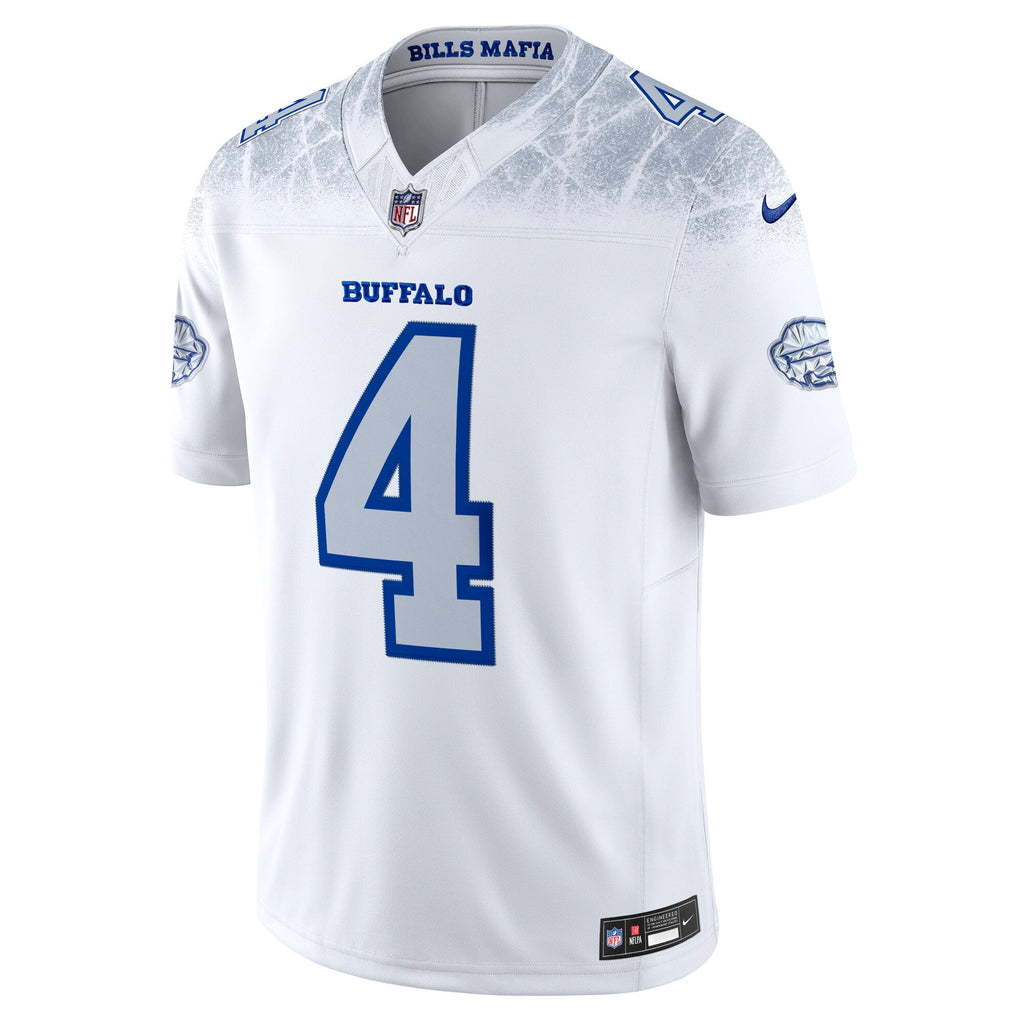 Men's Buffalo Bills James Cook III Nike White Rivalries Collection Stitched Limited Jersey