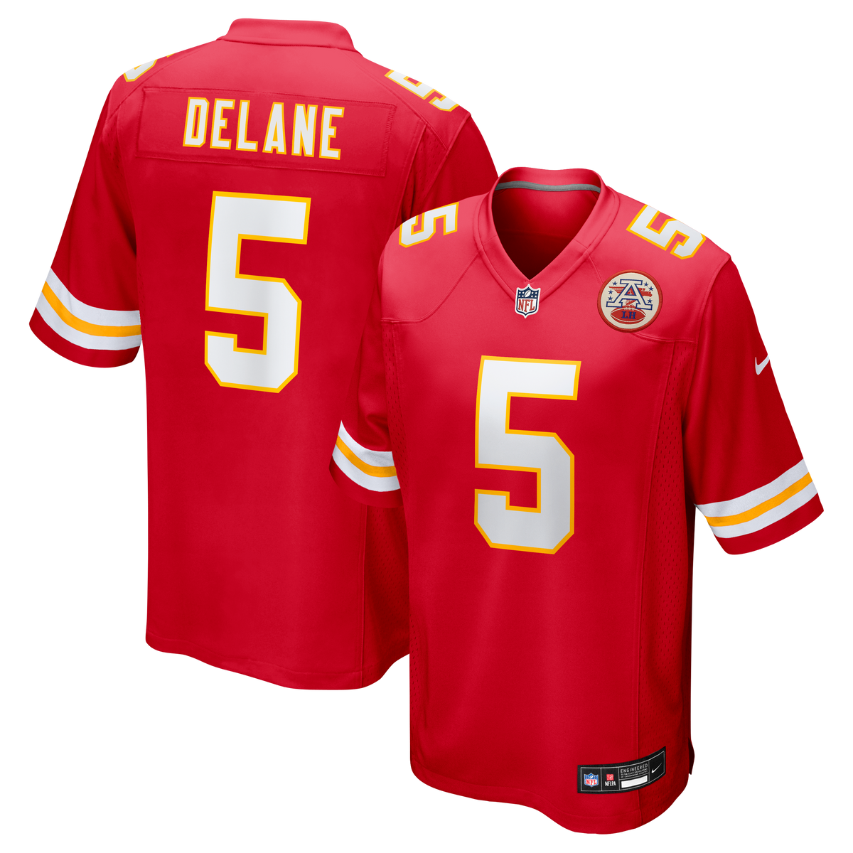 Men's Kansas City Chiefs Mansoor Delane Nike Red Team Game Jersey