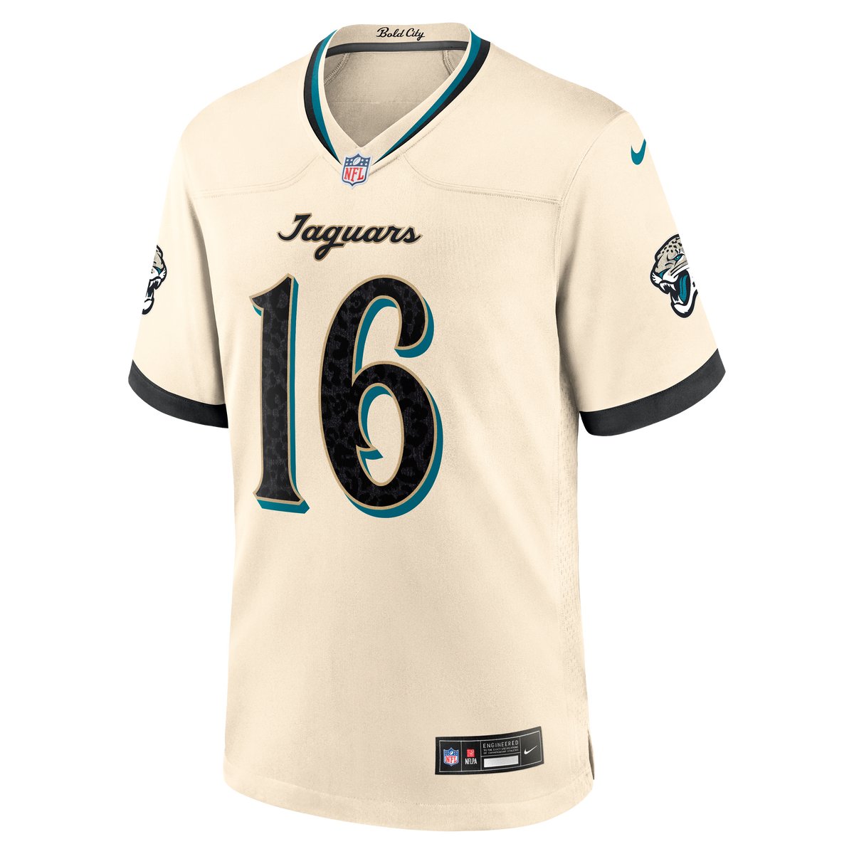 Men's Jacksonville Jaguars Trevor Lawrence Nike Natural 2026 Rivalries Collection Game Jersey