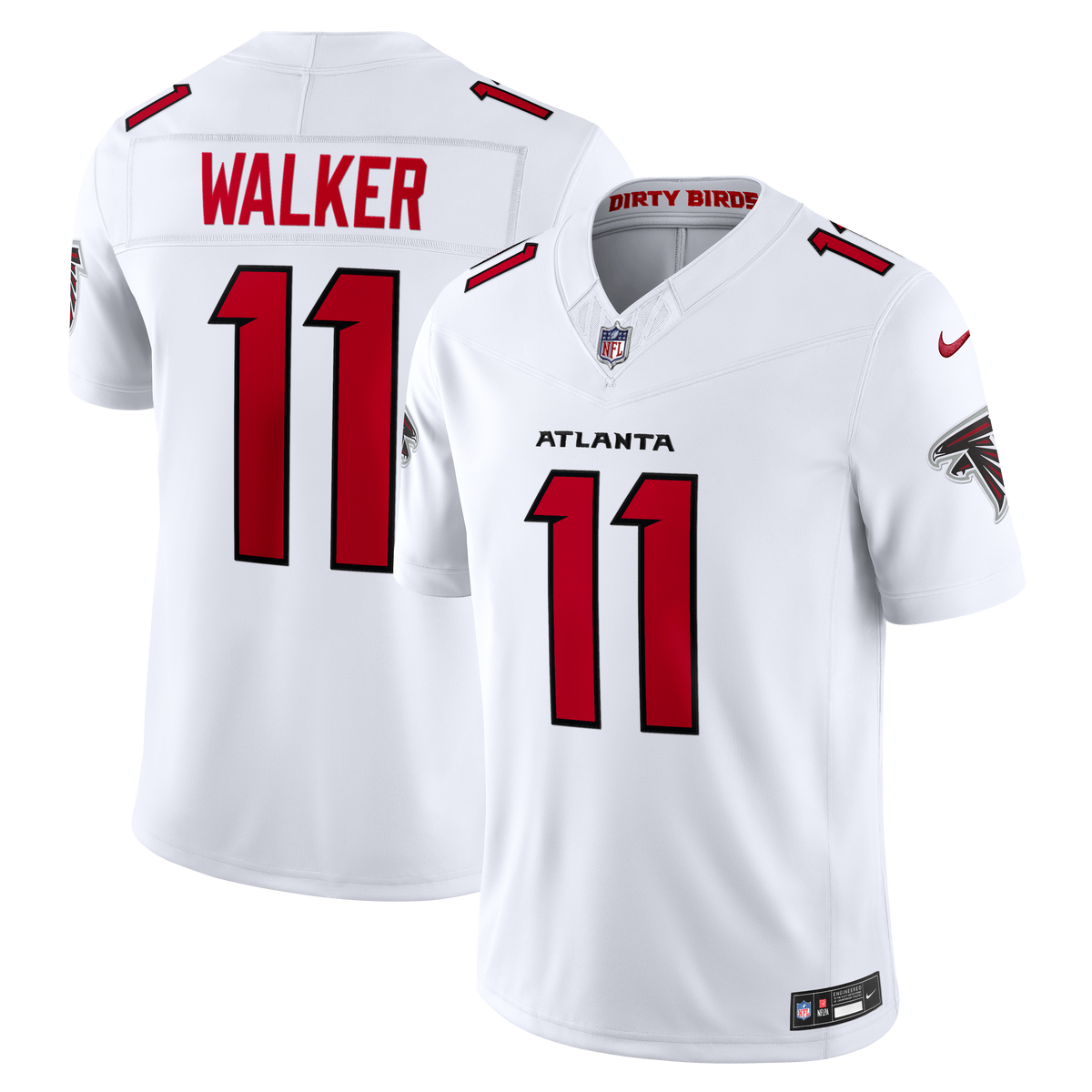 Men's Atlanta Falcons Jalon Walker Nike Red Team Vapor F.U.S.E. Stitched Limited Jersey