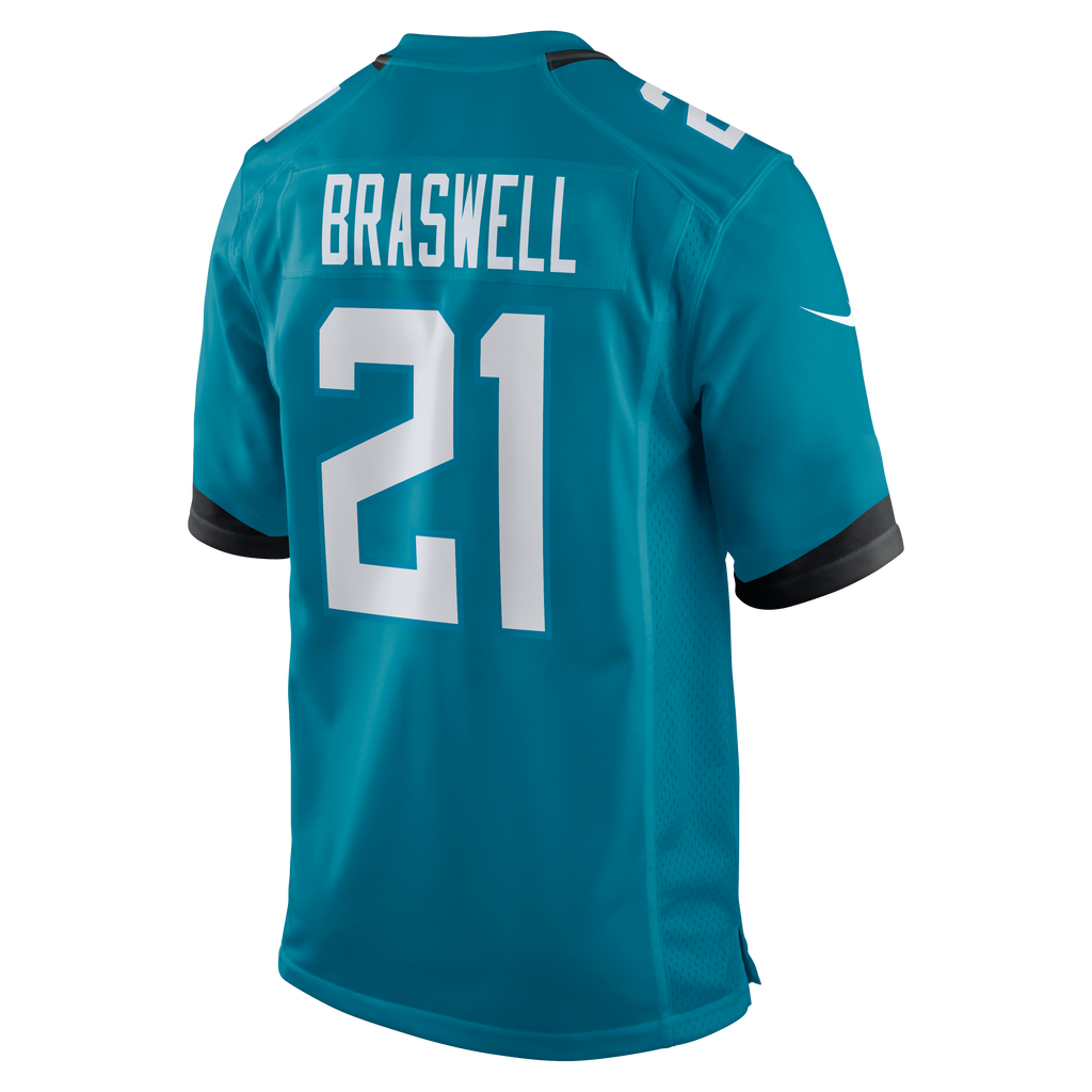 Men's Jacksonville Jaguars Christian Braswell Nike  Teal Team Game Jersey