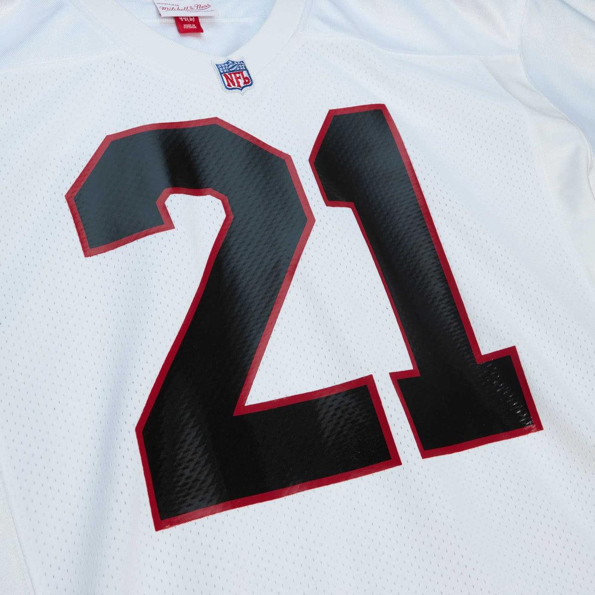 Men's Atlanta Falcons 1991 Deion Sanders Mitchell & Ness White Authentic Throwback Retired Player Jersey