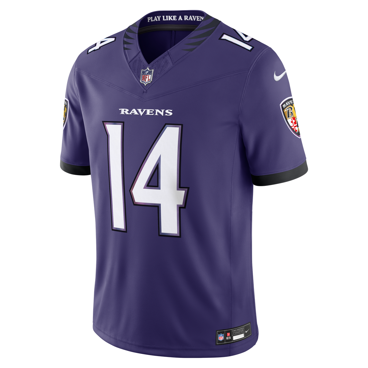 Men's Baltimore Ravens Kyle Hamilton Nike Purple Team Vapor F.U.S.E. Stitched Limited Jersey
