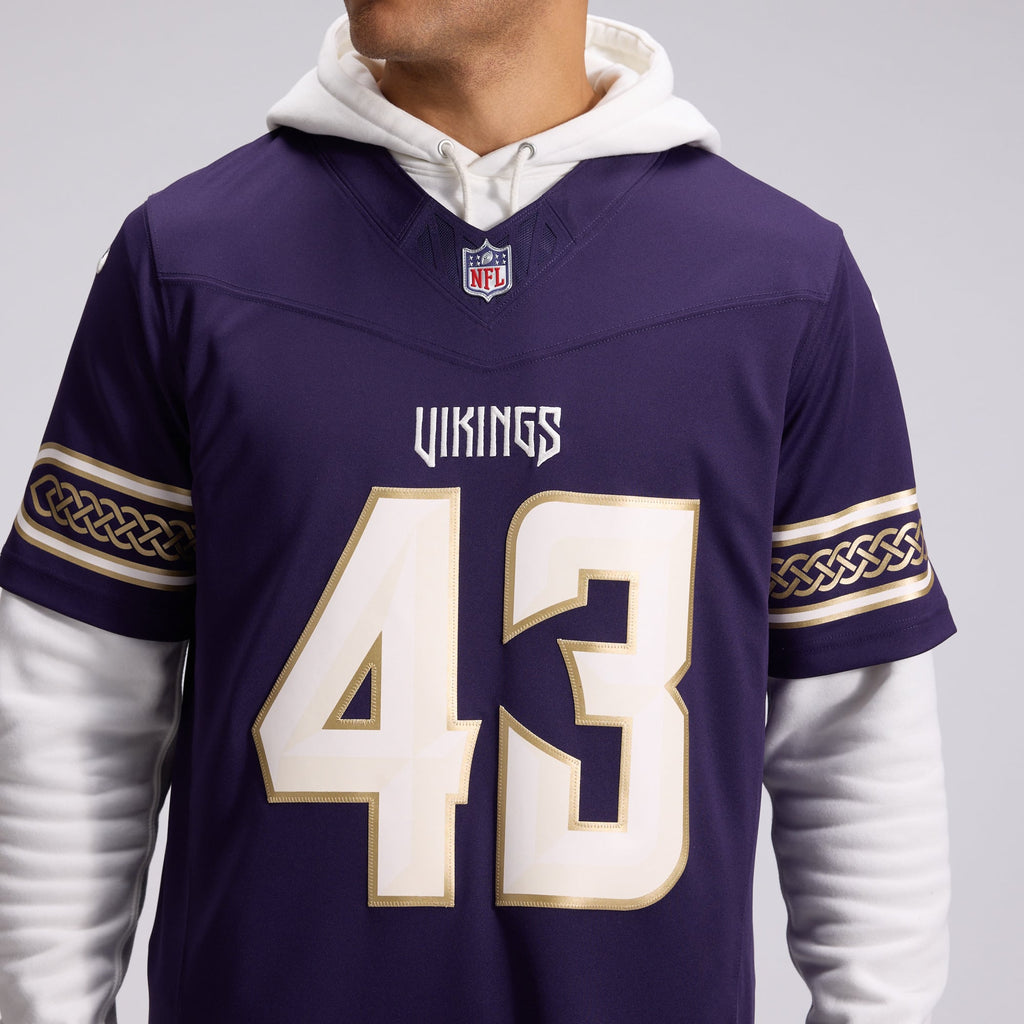 Men's Minnesota Vikings Andrew Van Ginkel Nike Purple 2026 Rivalries Collection Stitched Limited Jersey