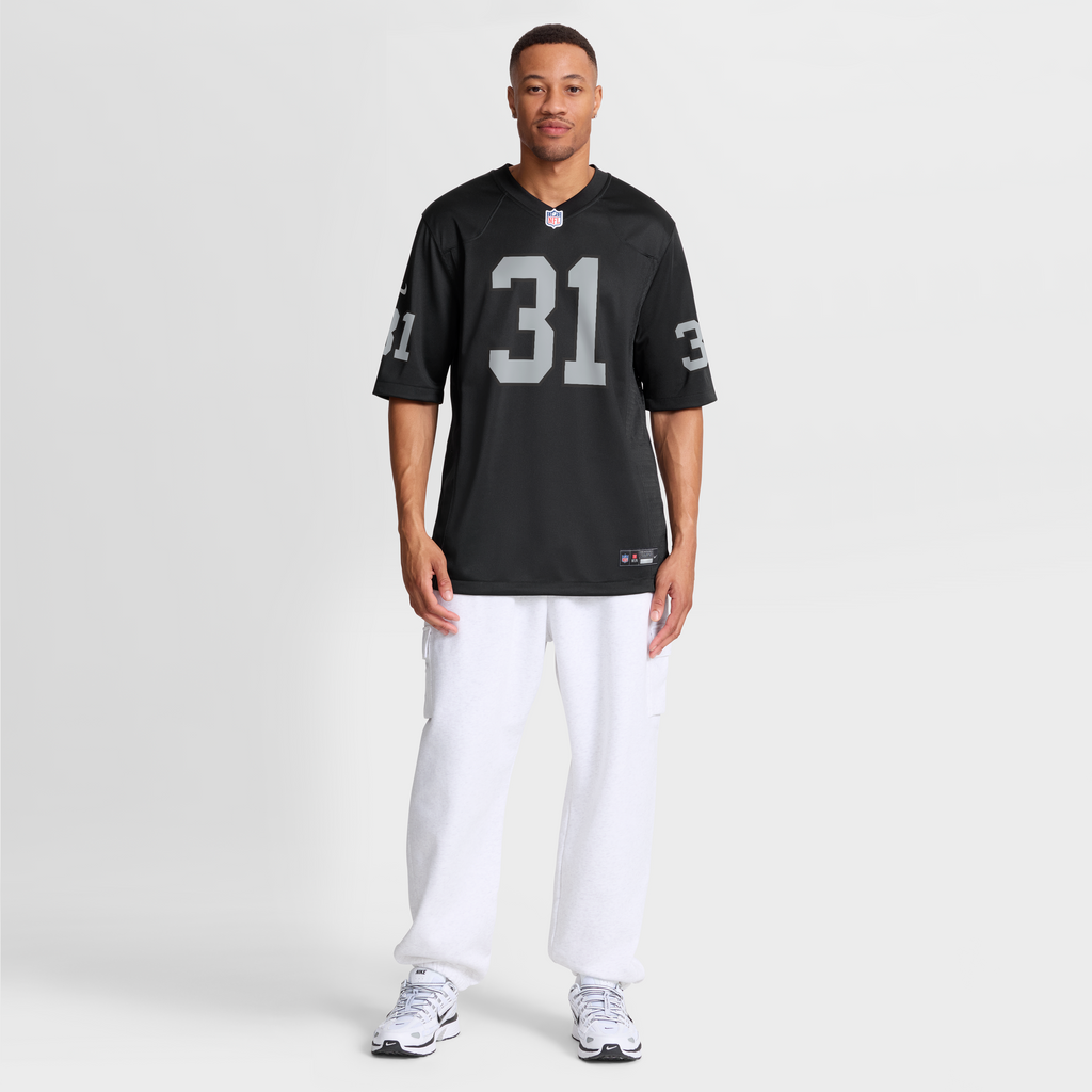 Men's Las Vegas Raiders Raheem Mostert Nike  Black Team Game Jersey