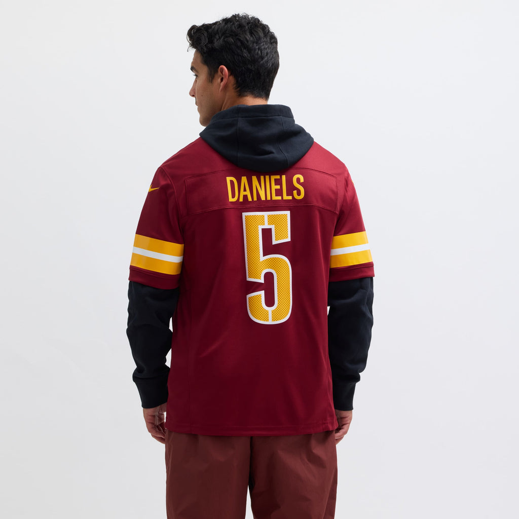 Men's Washington Commanders Jayden Daniels Nike White Vapor F.U.S.E. Limited Super Bowl Era Jersey