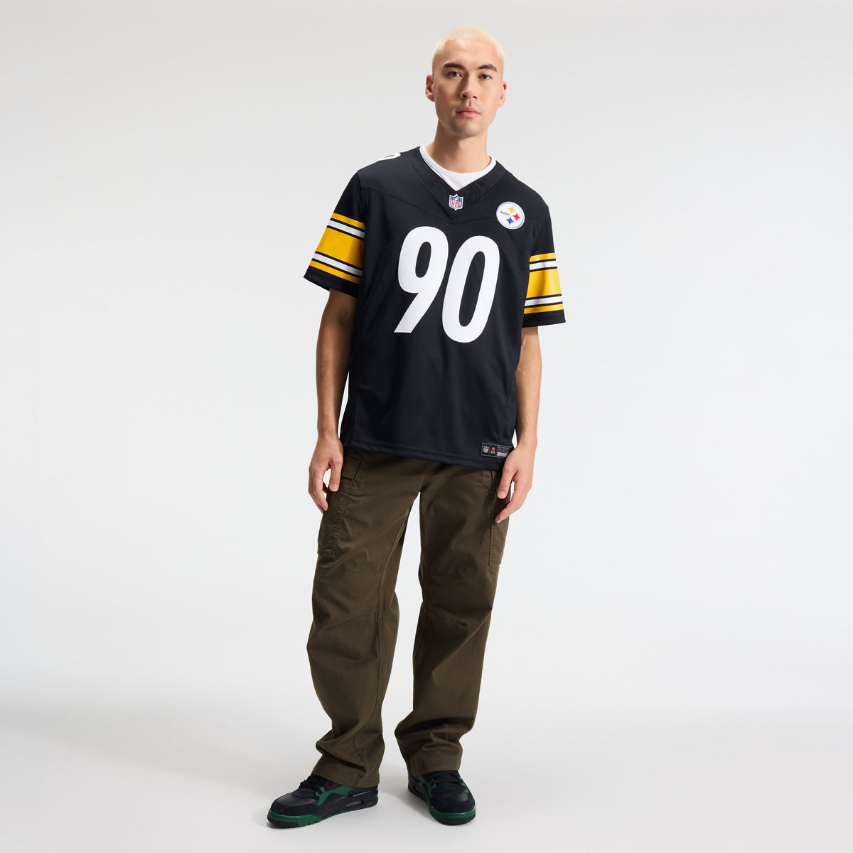 Men's Pittsburgh Steelers T.J. Watt Nike Gold Alternate Vapor F.U.S.E. Stitched Limited Jersey