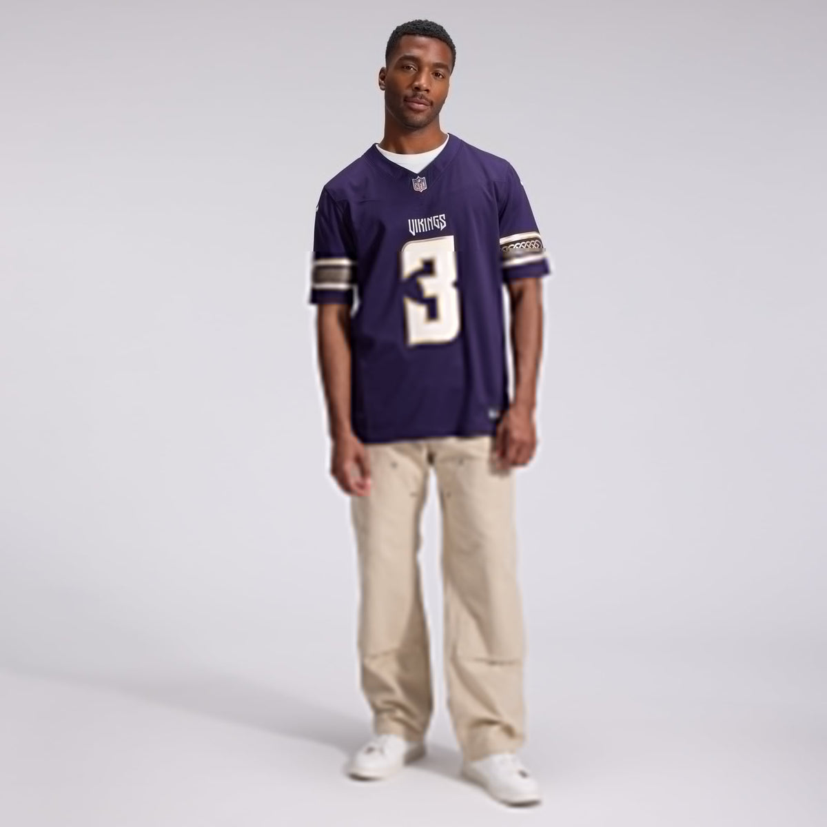 Men's Minnesota Vikings Jordan Addison Nike Purple 2026 Rivalries Collection Stitched Limited Jersey
